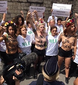 MLF et FEMEN contre la prostitution