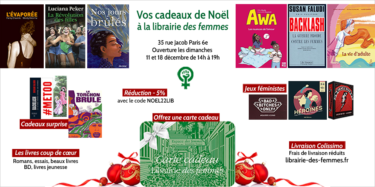 Livres et jeux féministes de Noël à la Librairie des femmes